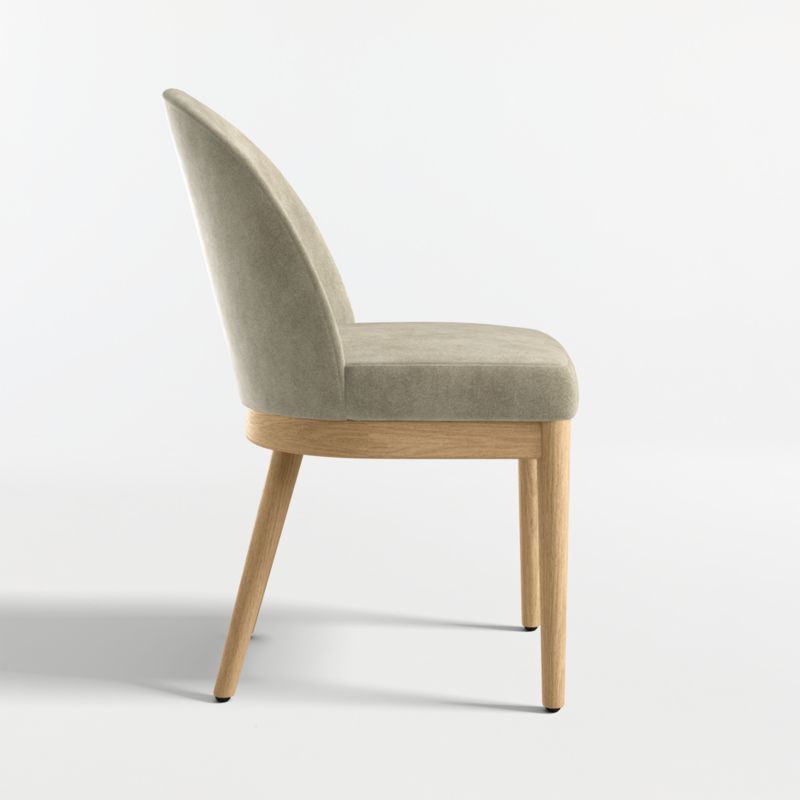 Ana Olive Green Velvet Dining Chair with Natural Legs - image 5 of 8