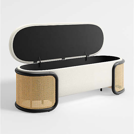 Anaise Cane Storage Bench