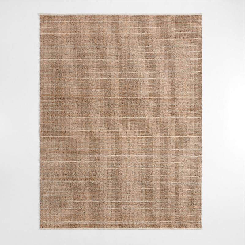 Provence Jute and Wool Hand-Knotted Taupe Brown Area Rug 9'x12