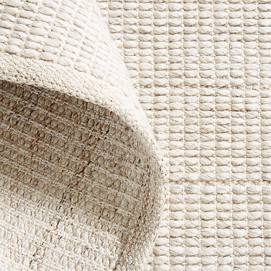 Andalucia Performance Handwoven Sand Beige Rug Swatch 12"x18"