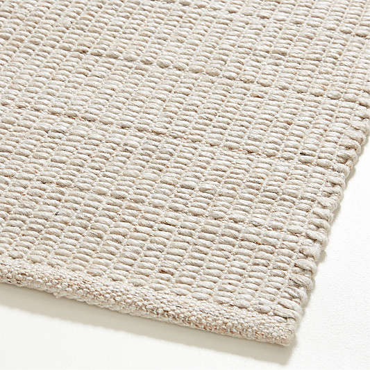 Andalucia Performance Handwoven Sand Beige Rug Swatch 12"x18"