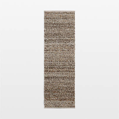 Andalucia Performance Handwoven Taupe Beige Runner Rug 2'10"x9'