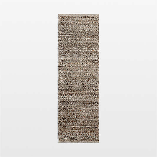 Andalucia Performance Handwoven Taupe Beige Runner Rug 2'10"x9'