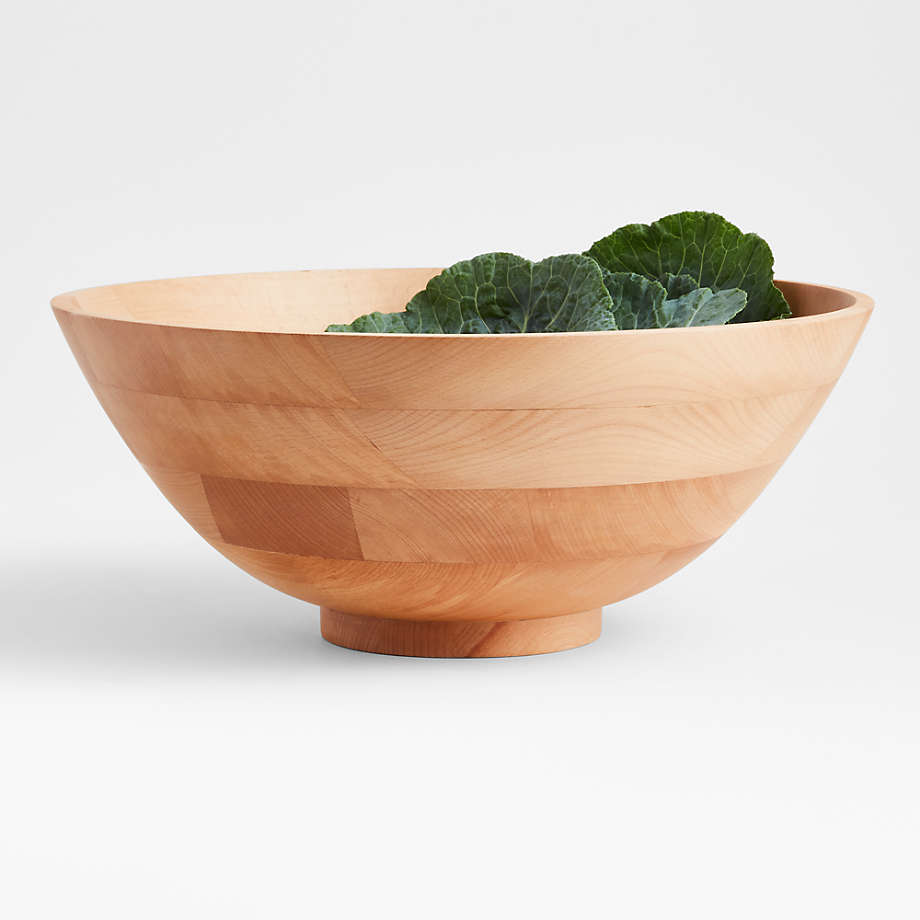 Anders Extra-Large 18" Natural Wood Serving Bowl (Open Larger View)