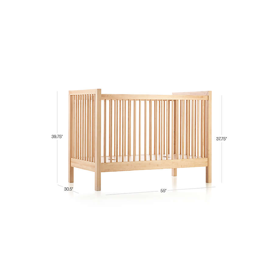 solid maple crib
