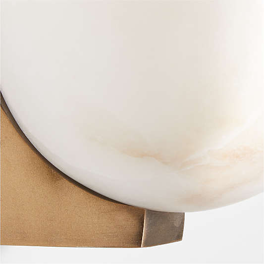 Ando Brass Alabaster Sconce Light