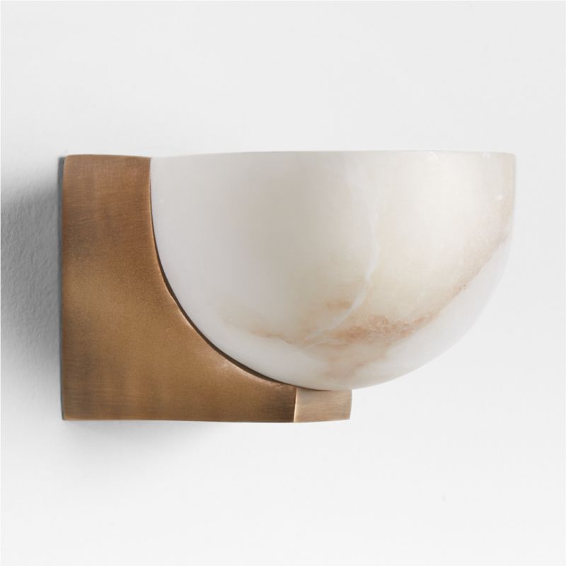 Ando Brass Alabaster Sconce Light - image 3 of 6