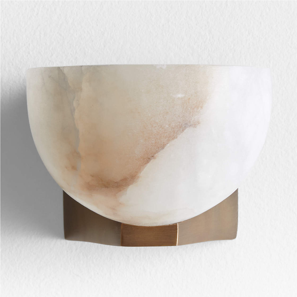 Ando Brass Alabaster Sconce