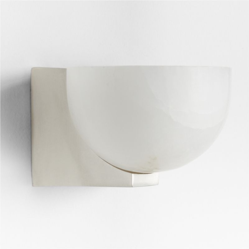 Ando Nickel Alabaster Sconce Light - image 4 of 6