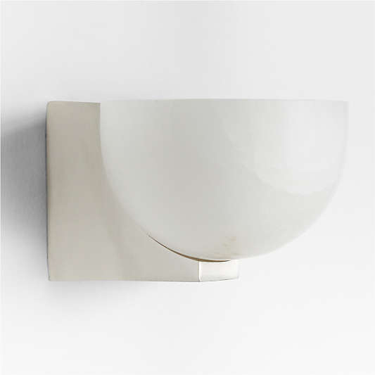 Ando Nickel Alabaster Sconce Light