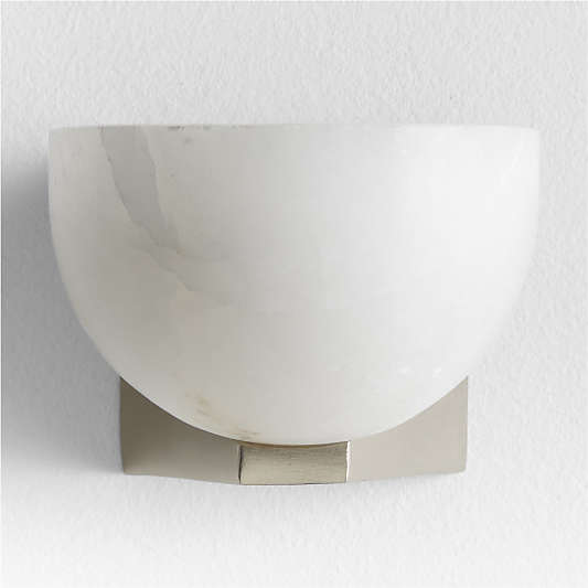 Ando Nickel Alabaster Sconce Light