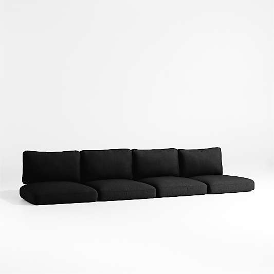 Andorra Black Sunbrella ® 2-Piece Outdoor Sofa Cushions