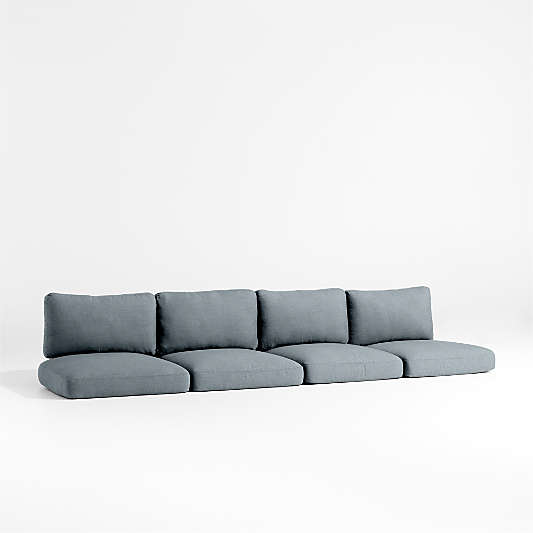 Andorra Haze Grey Sunbrella ® 2-Piece Outdoor Sofa Cushions