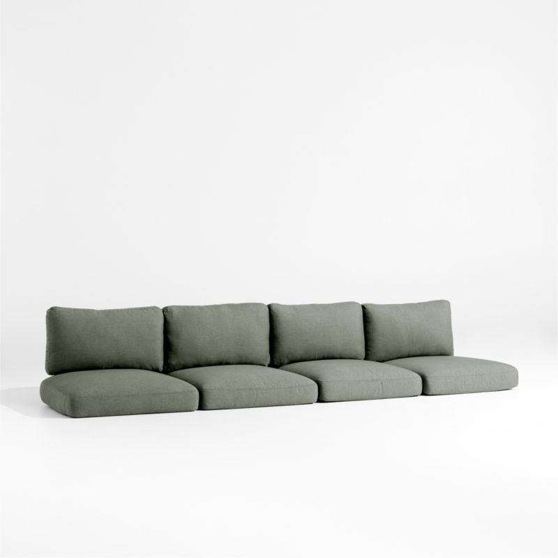 Viewing product image Andorra Sage Green Sunbrella ® 2-Piece Outdoor Sofa Cushions - image 1 of 5