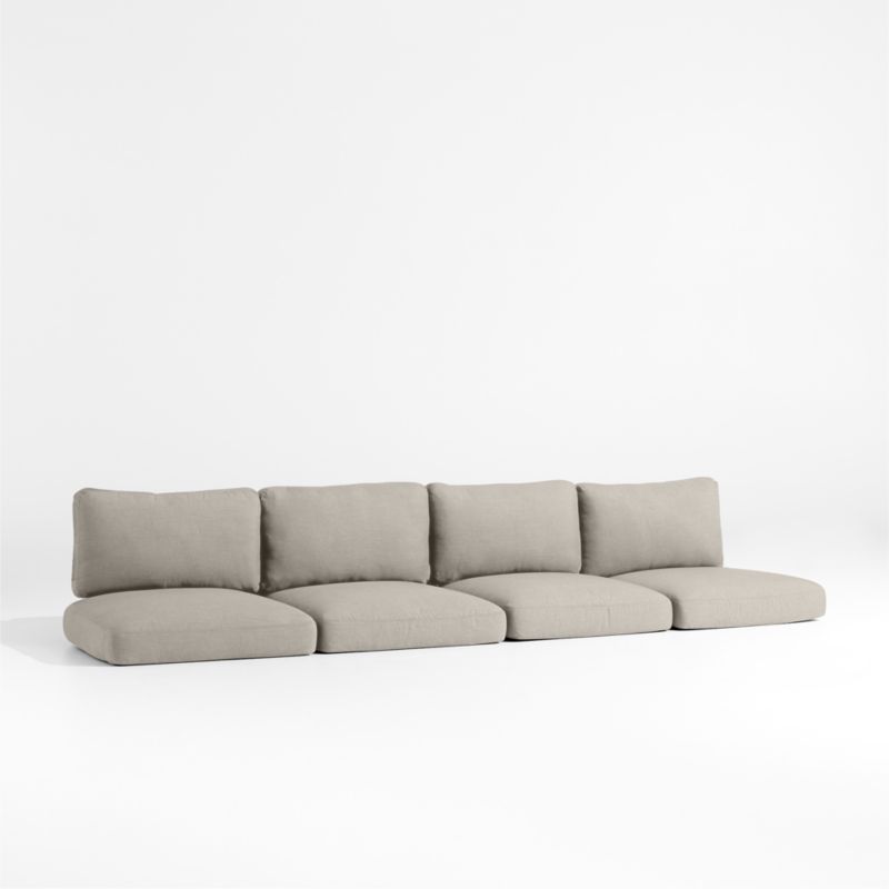 Viewing product image Andorra Silver Sunbrella ® 2-Piece Outdoor Sofa Cushions - image 1 of 4