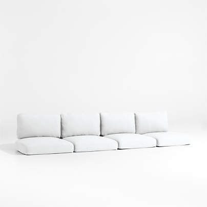 Andorra White Sunbrella ® 2-Piece Outdoor Sofa Cushions