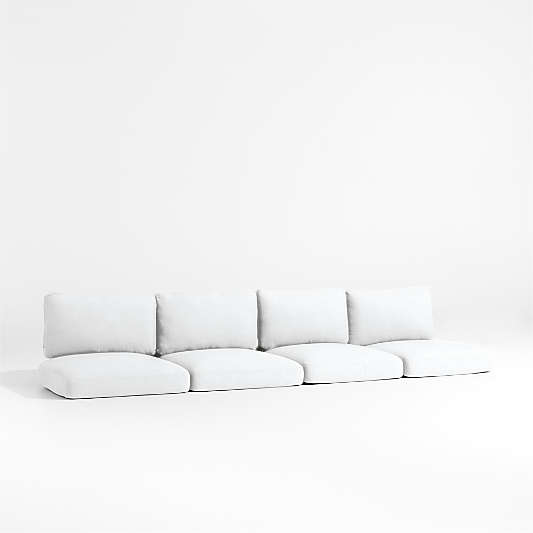 Andorra White Sunbrella ® 2-Piece Outdoor Sofa Cushions