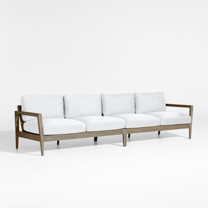 Andorra White Sunbrella ® 2-Piece Outdoor Sofa Cushions - image 1 of 4