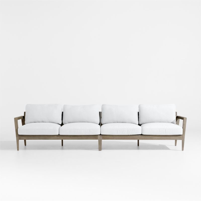 Andorra White Sunbrella ® 2-Piece Outdoor Sofa Cushions - image 2 of 4