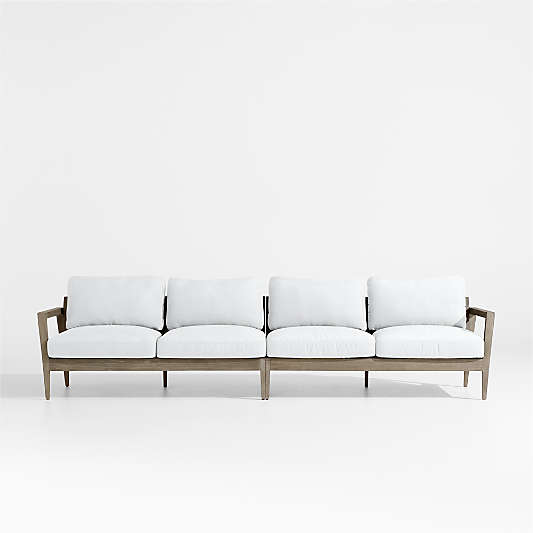 Andorra White Sunbrella ® 2-Piece Outdoor Sofa Cushions