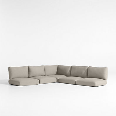 View Andorra Silver Sunbrella ® 3-Piece L-Shaped Outdoor Cushions details