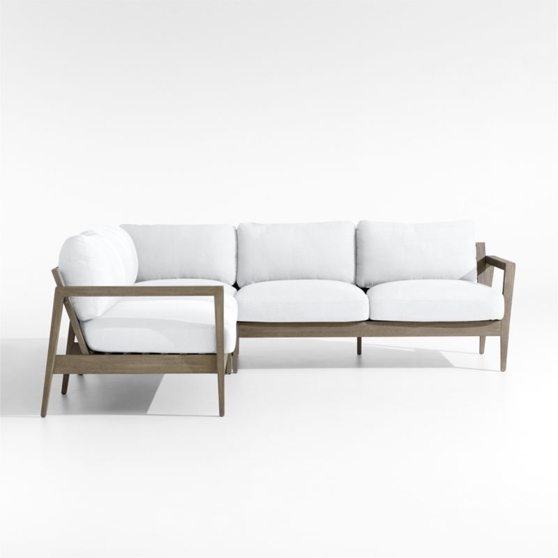 Andorra White Sunbrella ® 3-Piece L-Shaped Outdoor Cushions - image 2 of 4