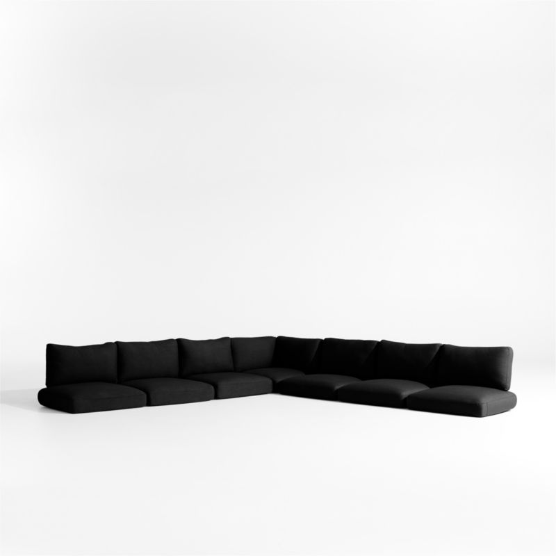 Andorra Black Sunbrella ® 5-Piece L-Shaped Outdoor Cushions - image 0 of 4