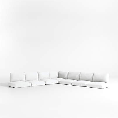 Andorra White Sunbrella ® 5-Piece L-Shaped Outdoor Cushions