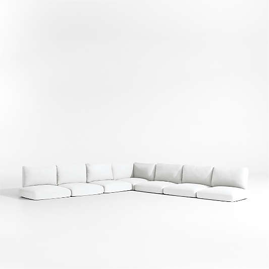 Andorra White Sunbrella ® 5-Piece L-Shaped Outdoor Cushions