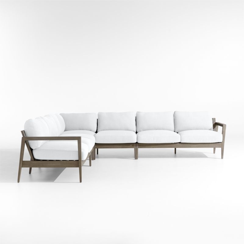 Andorra White Sunbrella ® 5-Piece L-Shaped Outdoor Cushions - image 2 of 4