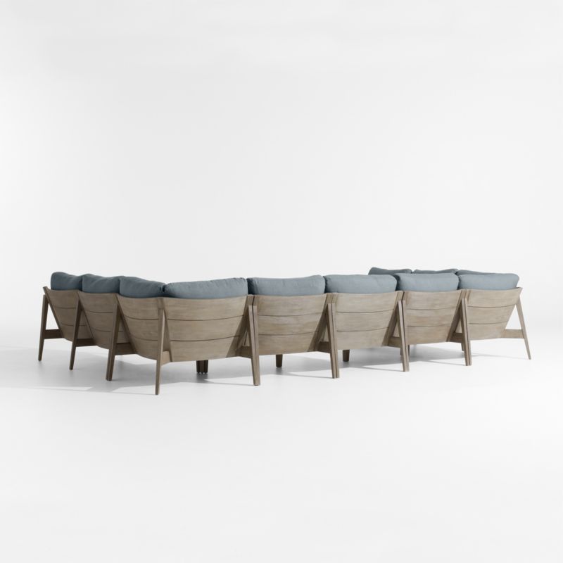 Andorra Haze Grey Sunbrella ® 7-Piece U-Shaped Outdoor Cushions - image 3 of 4