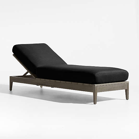 Andorra Black Sunbrella ® Outdoor Chaise Lounge Cushion