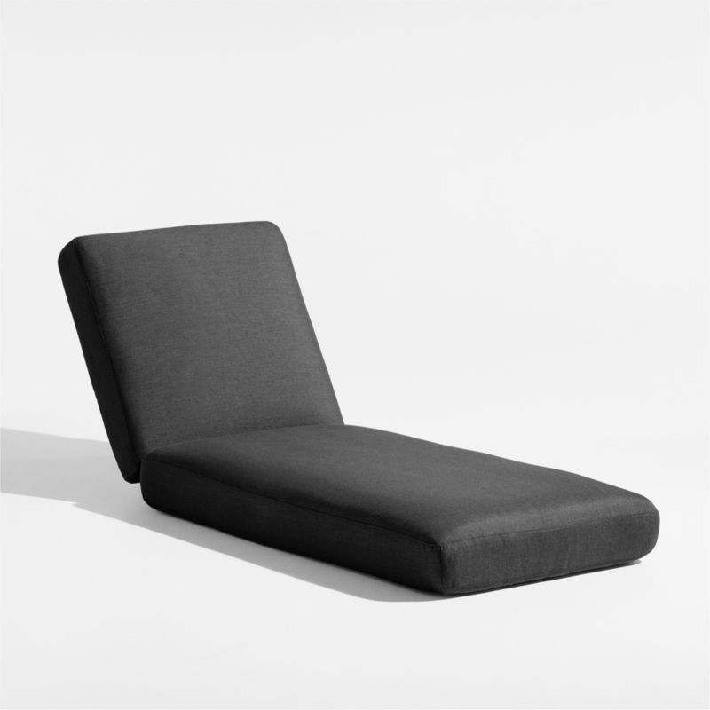 Andorra Weathered Grey Wood Outdoor Chaise Lounge with Taupe Cushions