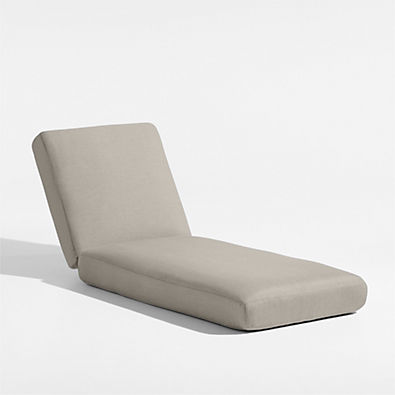 View Andorra Silver Sunbrella ® Outdoor Chaise Lounge Cushion details