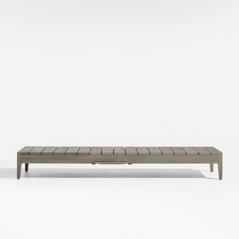 Andorra Weathered Grey Wood Outdoor Chaise Lounge