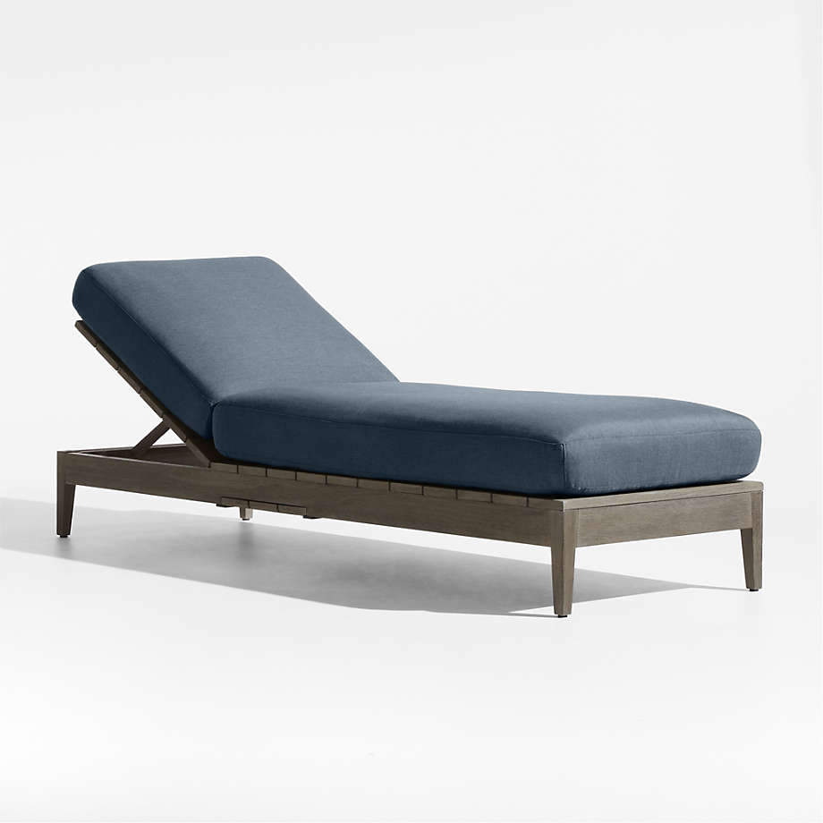 Andorra Harbor Blue Sunbrella Outdoor Chaise Lounge Cushion
