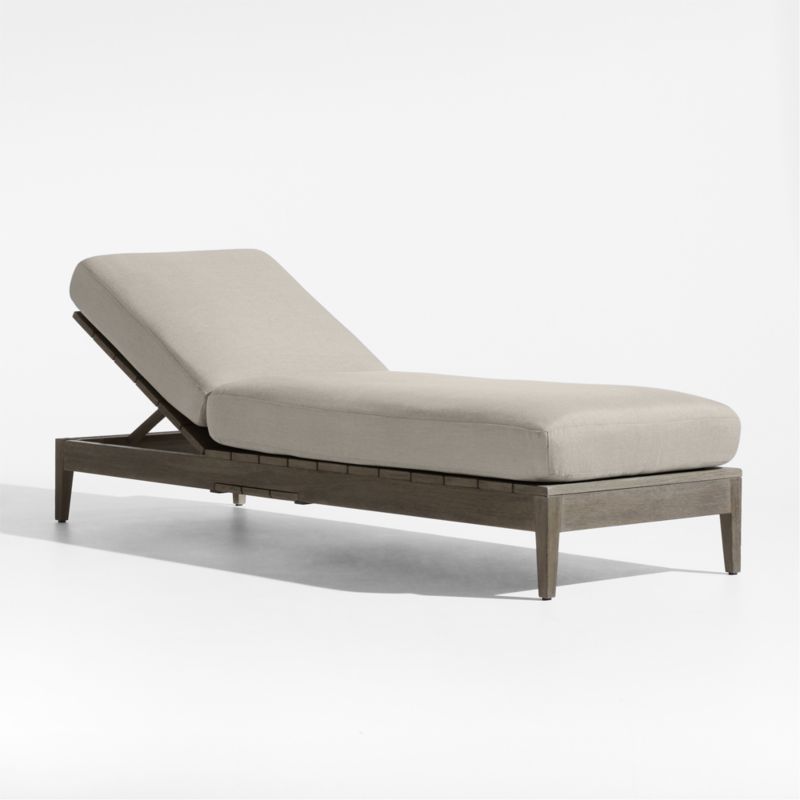 Andorra Silver Sunbrella ® Outdoor Chaise Lounge Cushion - image 1 of 4