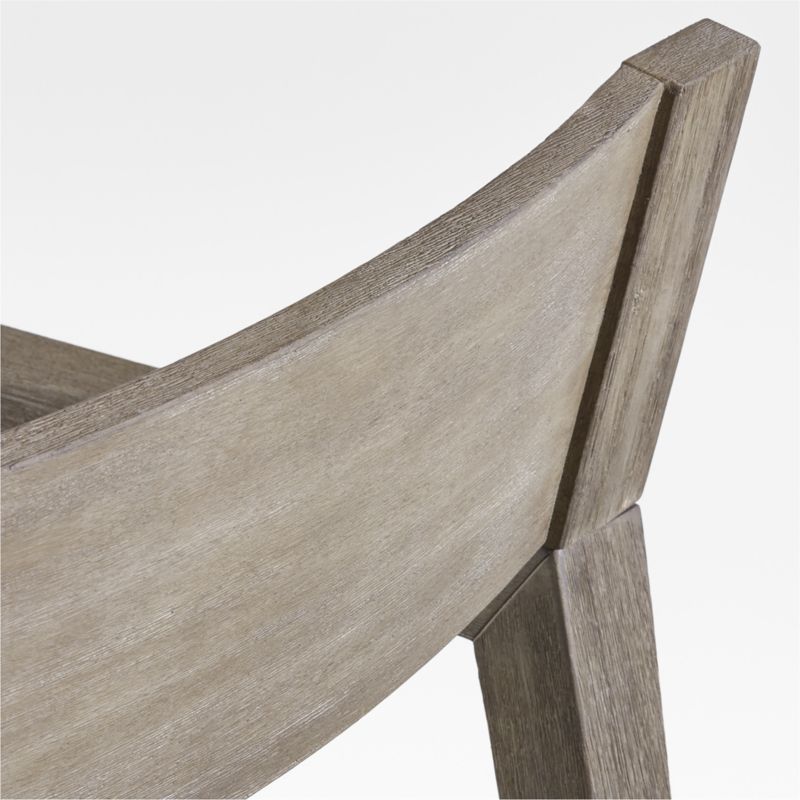 Andorra Weathered Grey Wood Outdoor Dining Arm Chair