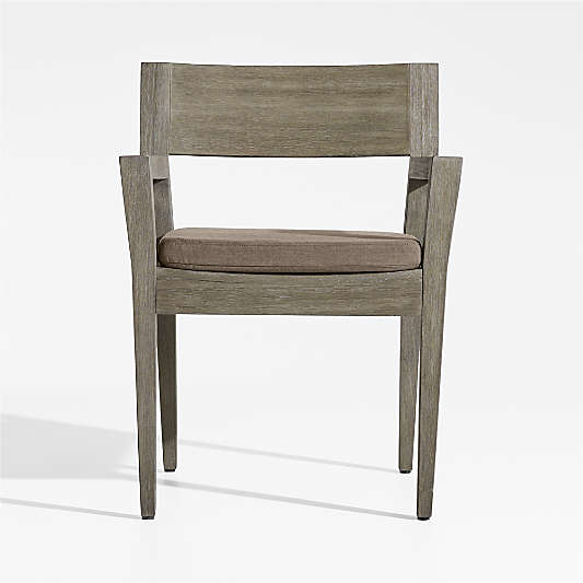 Andorra Cast Shale Brown Sunbrella ® Outdoor Dining Chair Cushion