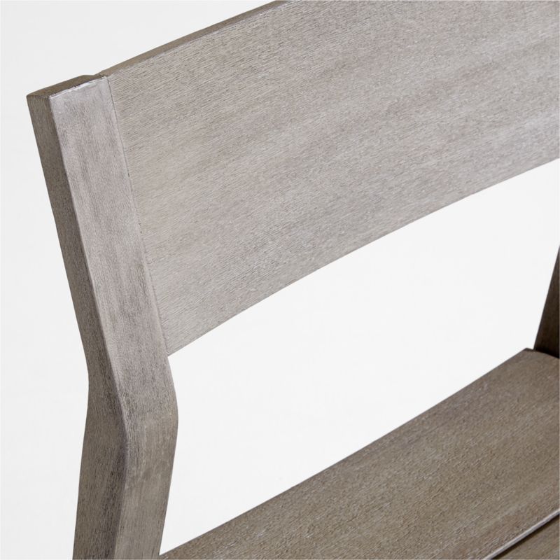 Andorra Weathered Grey Wood Stackable Outdoor Dining Side Chair - image 4 of 5