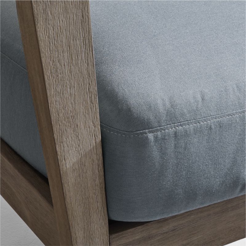 Andorra Weathered Grey Wood Outdoor Lounge Chair with Haze Grey Sunbrella ® Cushion - image 6 of 7