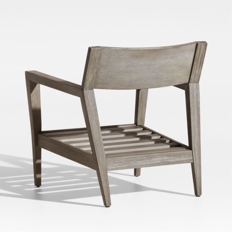 Andorra Weathered Grey Wood Outdoor Lounge Chair