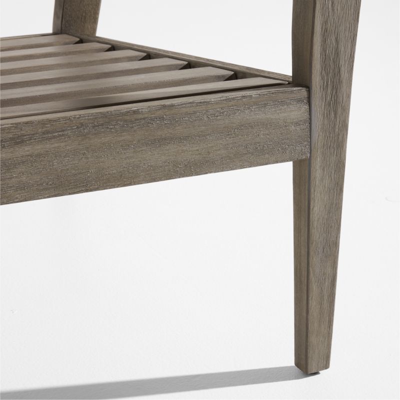 Andorra Weathered Grey Wood Outdoor Lounge Chair