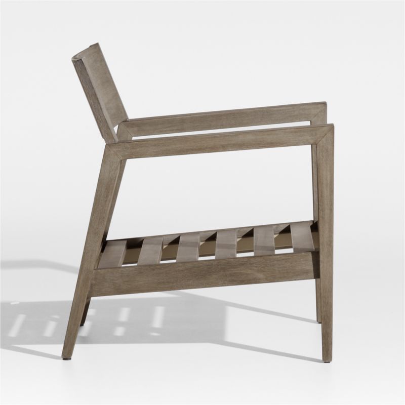 Andorra Weathered Grey Wood Outdoor Lounge Chair