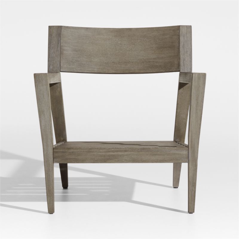 Andorra Weathered Grey Wood Outdoor Lounge Chair