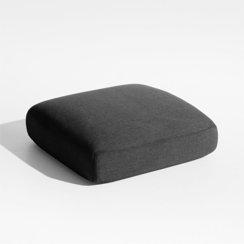 Viewing product image Andorra Charcoal Grey Sunbrella ® Outdoor Ottoman Cushion - image 1 of 1