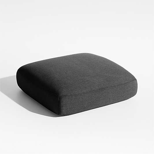 Andorra Charcoal Grey Sunbrella ® Outdoor Ottoman Cushion