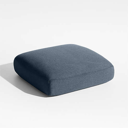 Andorra Harbor Blue Sunbrella ® Outdoor Ottoman Cushion