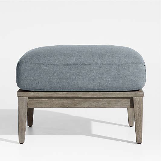 Andorra Haze Grey Sunbrella ® Outdoor Ottoman Cushion