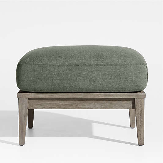 Andorra Sage Green Sunbrella ® Outdoor Ottoman Cushion